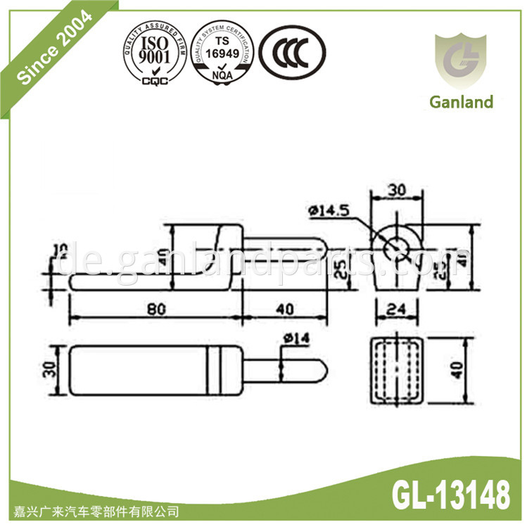 Gudgeon Pin Spade Hinge Set